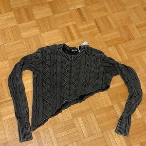 SER.O.Y.A. Gray Cable Knit Sweater